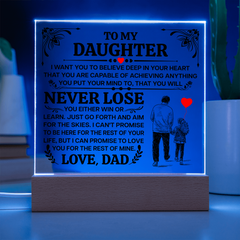 To My Daughter Promise – Acrylic Square